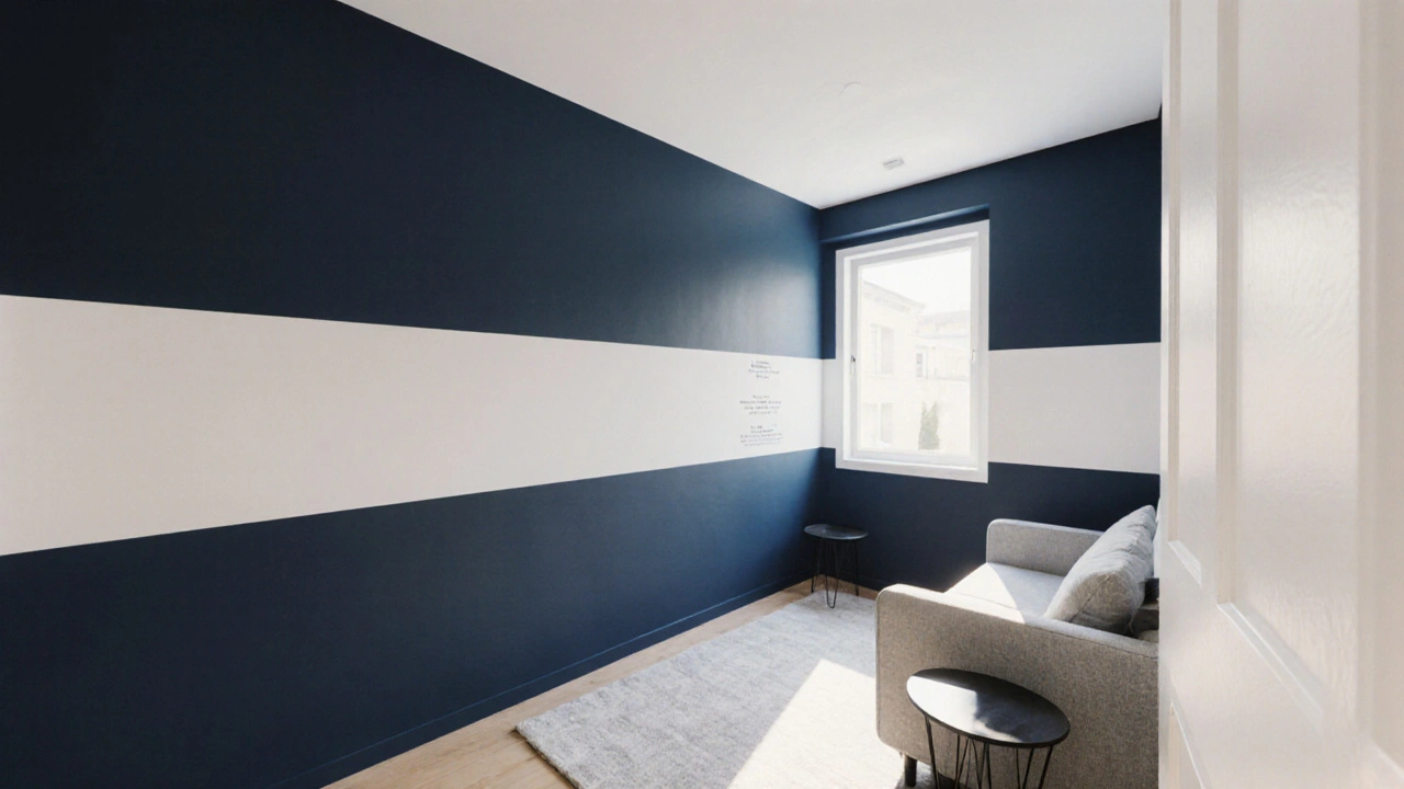 Barevné pruhy na stěnách: jak opticky rozšířit nebo zúžit prostor