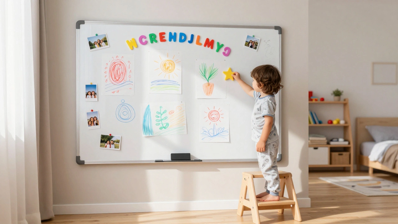 Nástěnné tabule a magnetické stěny v dětském pokoji: jak je vybrat a využít