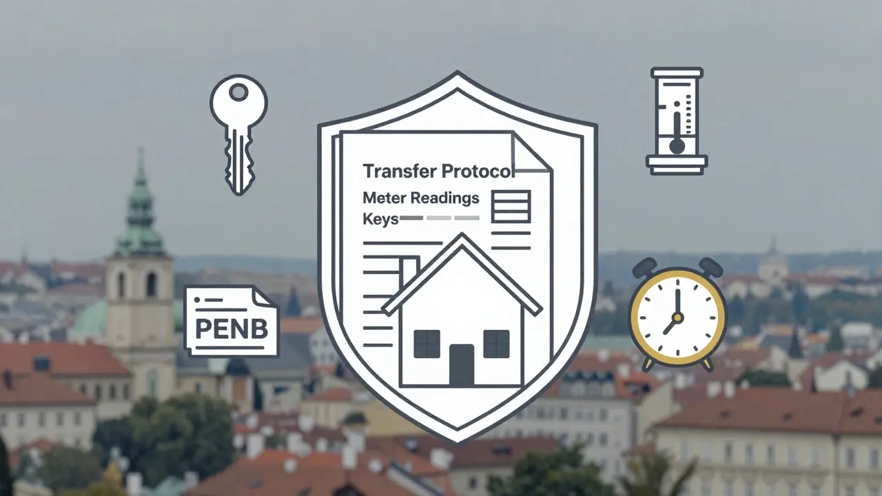 Document shield protecting house from common transfer mistakes like missing keys and unrecorded meters.