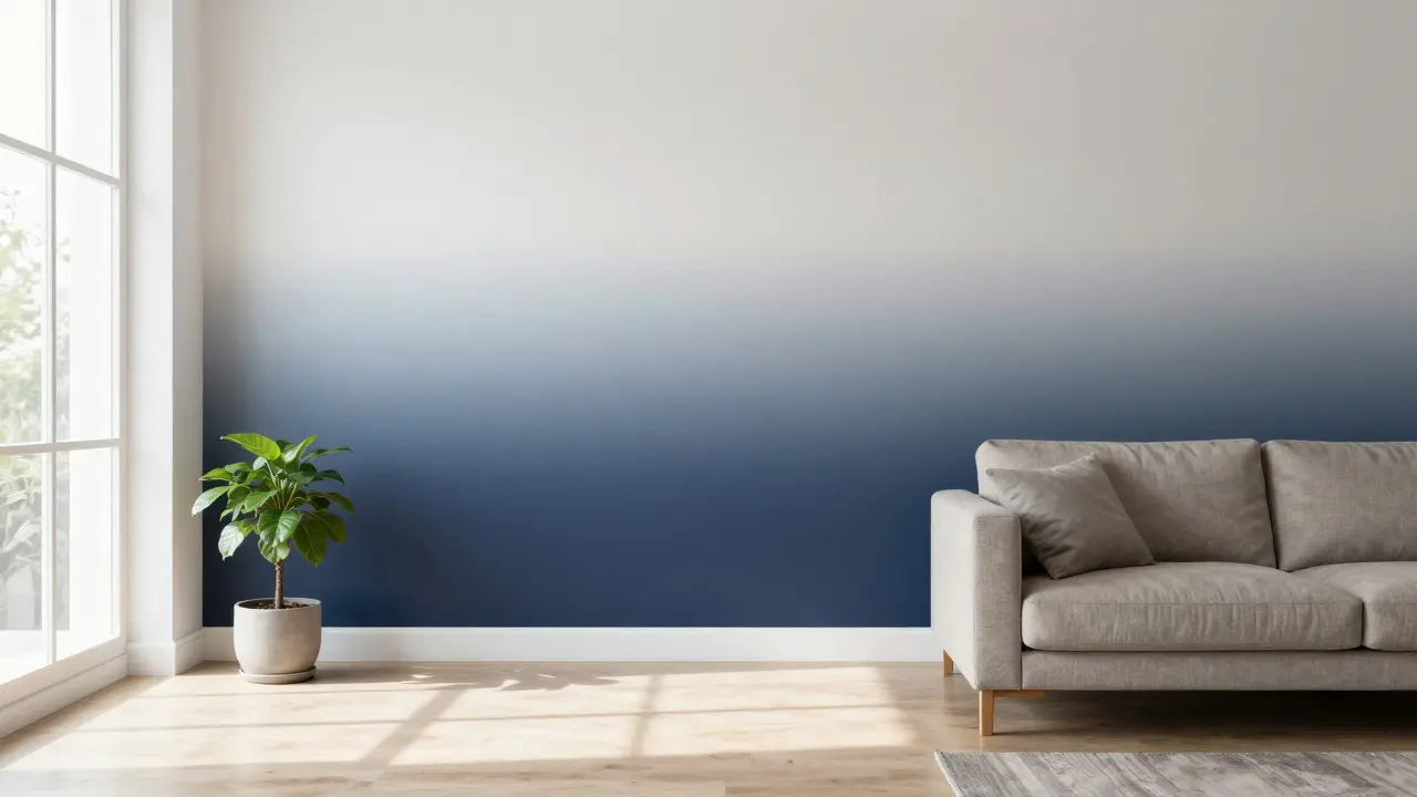 Barevný přechod ombré na stěně: jak ho vytvořit krok za krokem s tipy od profesionálů