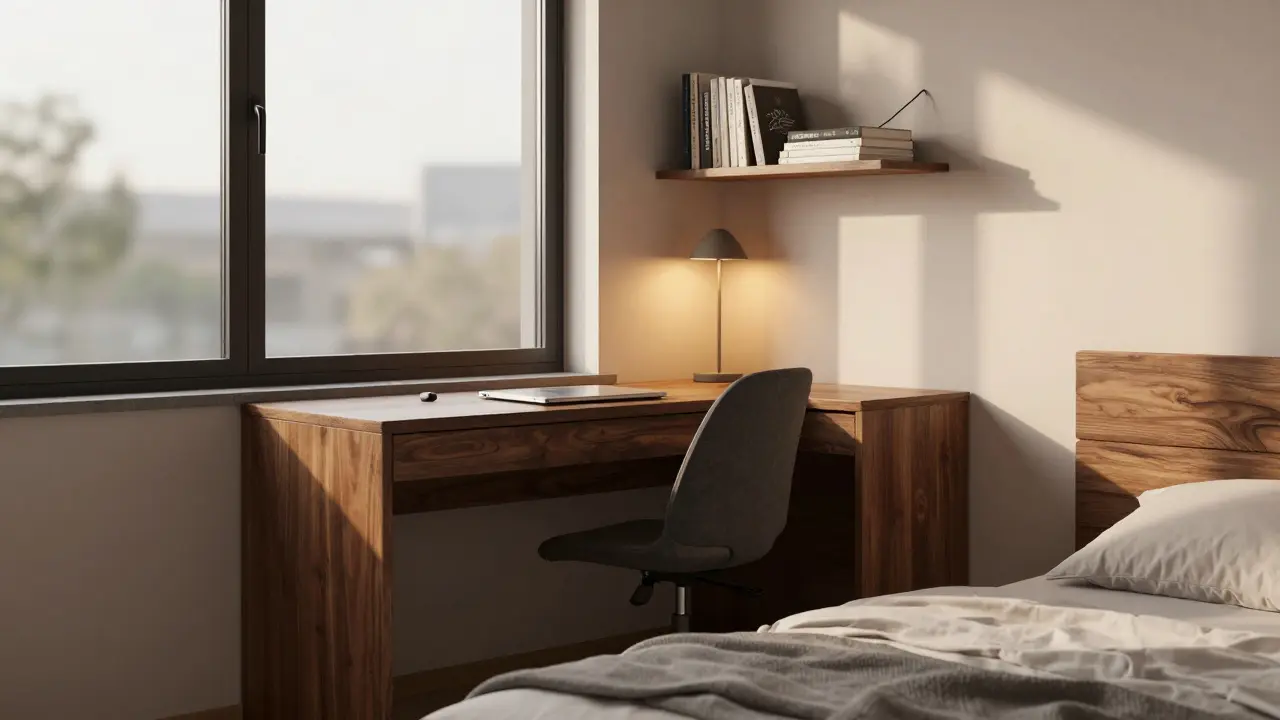 Ložnice s pracovním koutem: jak to vyřešit bez ztráty spánku