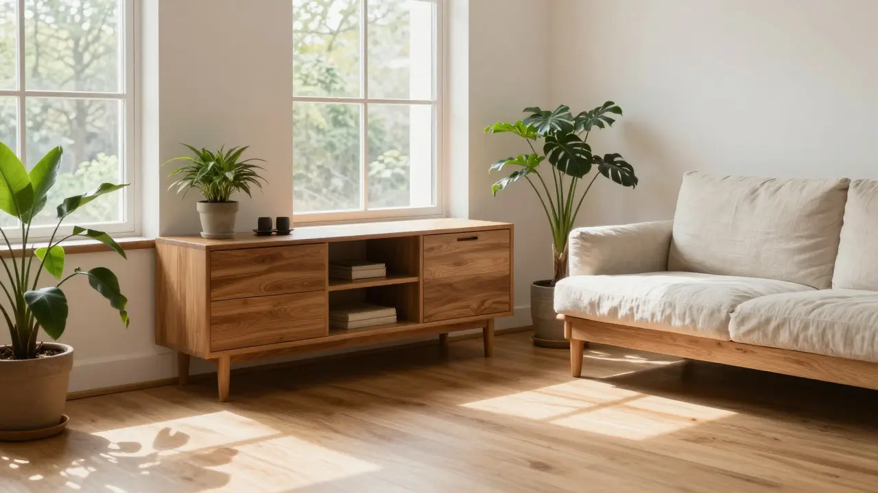 Dřevěný nábytek do obývacího pokoje: jak vybrat správný materiál a styl