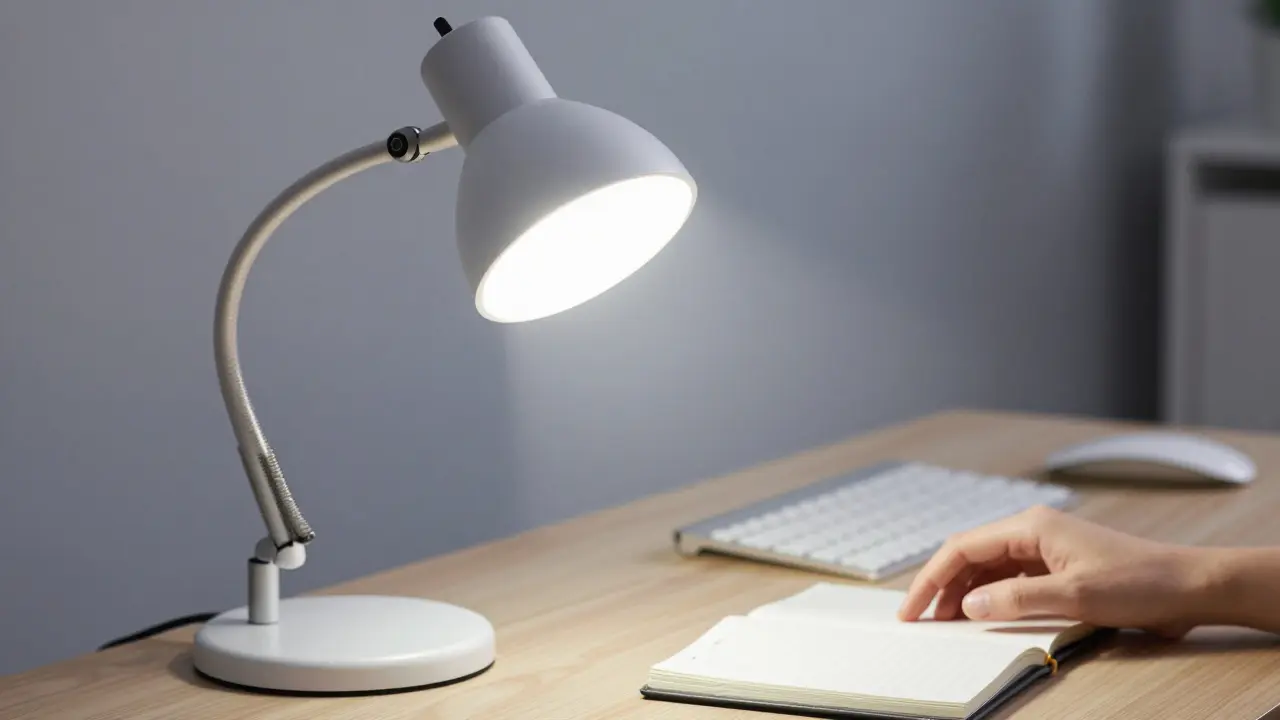 Profesionální LED stolní lampa osvětlující pracovní plochu bez odlesků