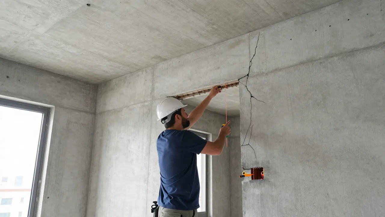 Kontrola statiky a nosných konstrukcí při inspekci bytového jádra