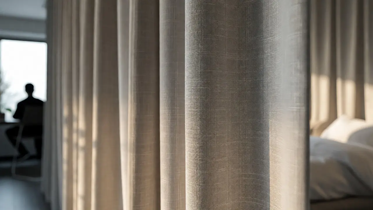 Detailní pohled na texturu akustické clony jako zvukové bariéry