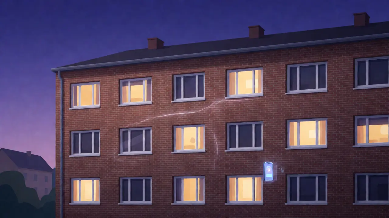 Simulace přítomnosti v bytě večer pomocí náhodného rozsvěcení světel v různých místnostech.